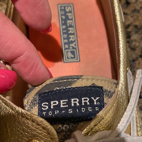 Sperry Top-Siders. Zebra and clear sequence fir a shimmer look. Size 7.5. Clean - Picture 6 of 10